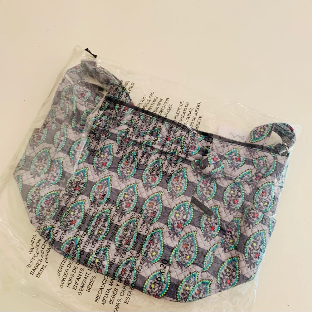 Vera Bradley Paisley Stripes Hadley On-the-Go Crossbody Bag - Picture 7 of 9